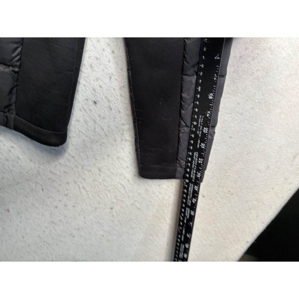 Michael Michael Kors Black Down Puffer Jacket Logo Sleeve Small Funnel Neck - Picture 9 of 13